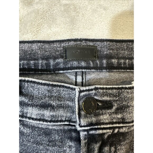 Mother The Insider Crop Step Fray Jeans Women’s Size 31 Gray Distressed Hem - Picture 4 of 11